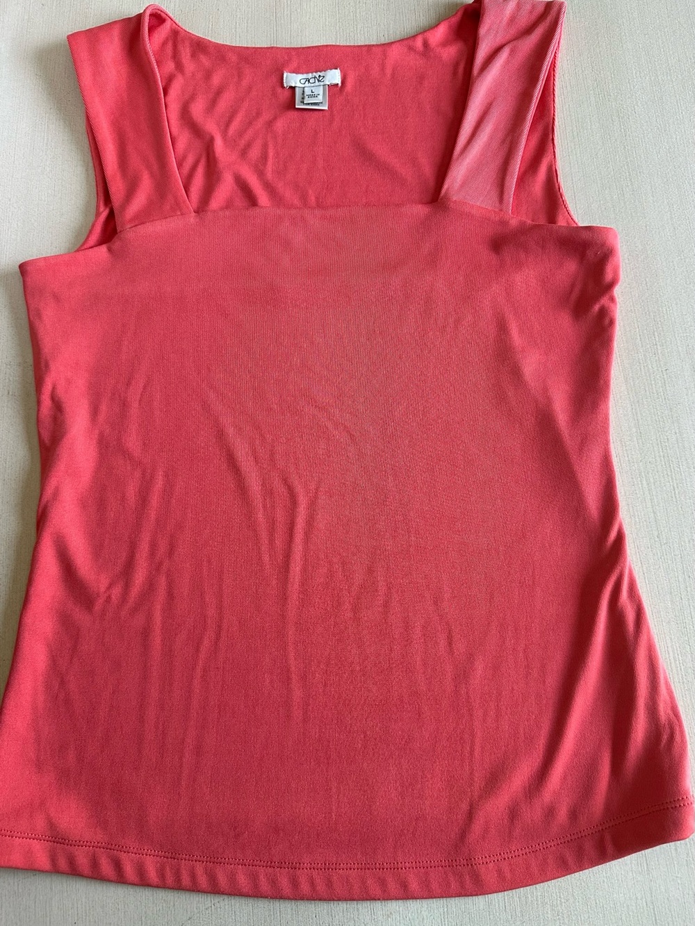 Cache Coral Square Neck Tank